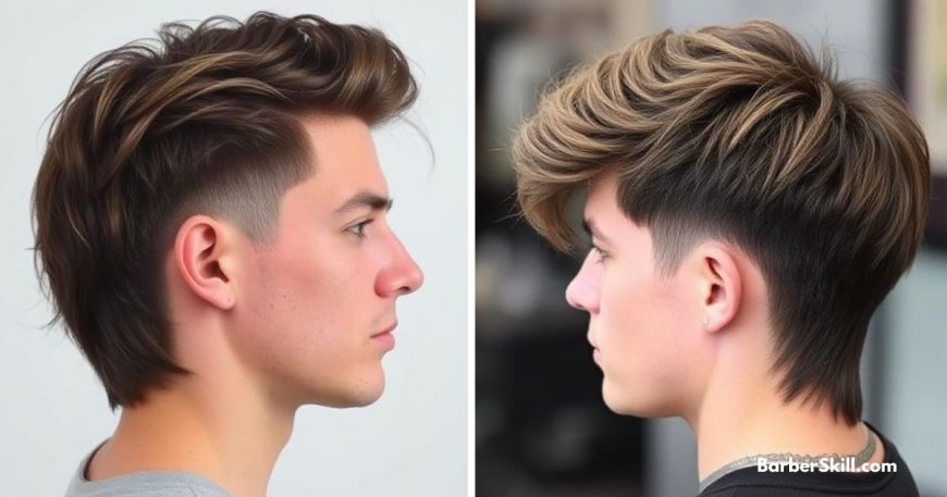Modern low fade mullet with a textured top, tapered sides, and a layered back for a stylish, edgy look.