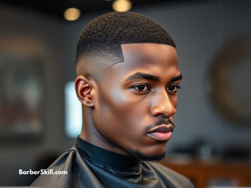 Buzz cut with a clean, even trim and a subtle taper on the sides.
