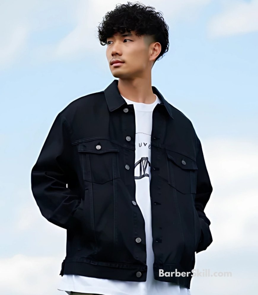 Curly Two-Block haircut