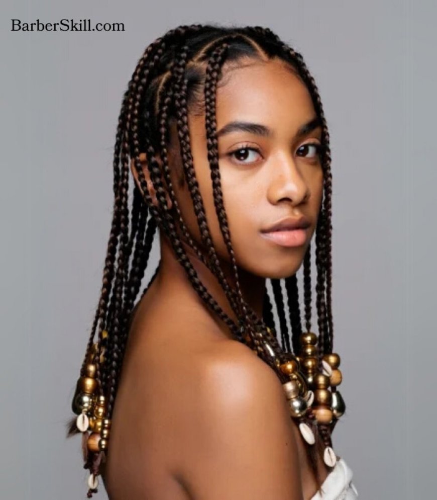 Box Braids with Beads
