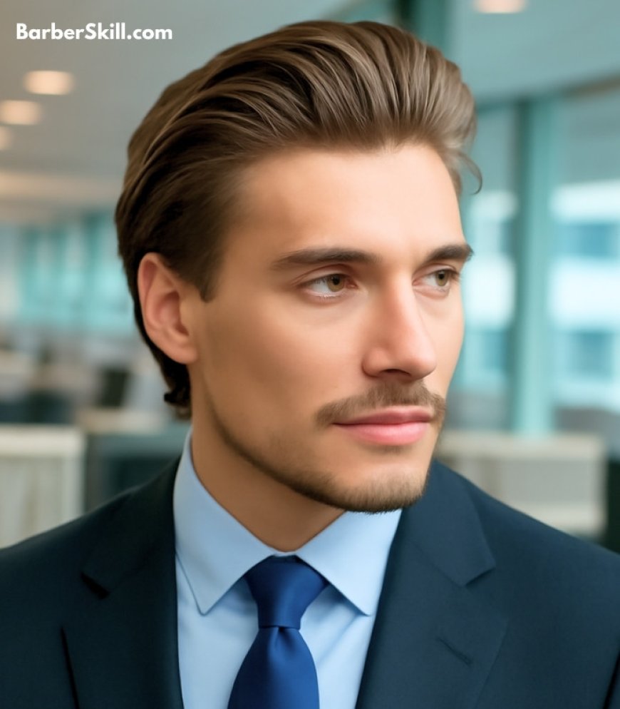 Aa handsome business man with Slicked Flow haircut