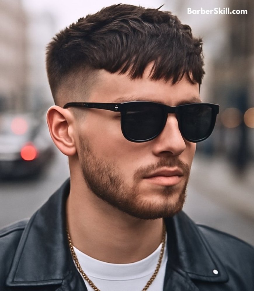 A handsome man having Undercut with Textured Fringe haircut​