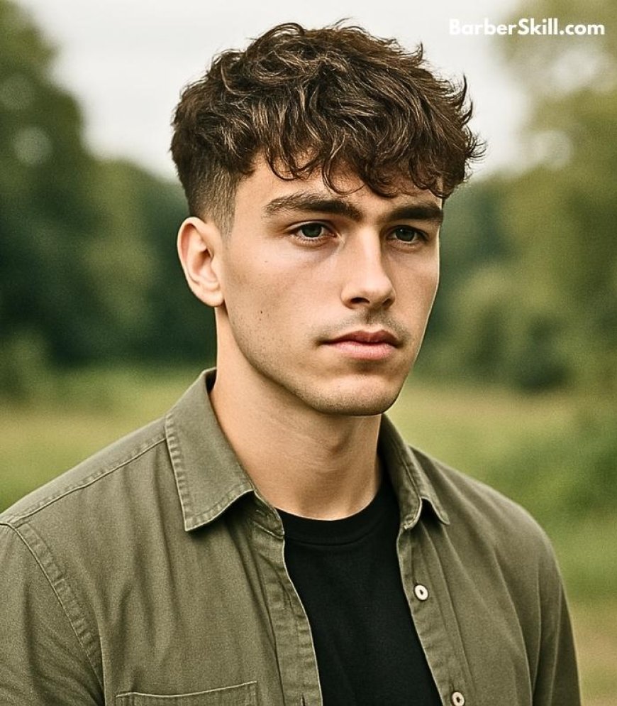 A handsome man having Textured Fringe haircut​