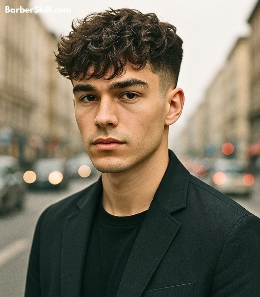 A handsome man having Textured Fringe haircut​