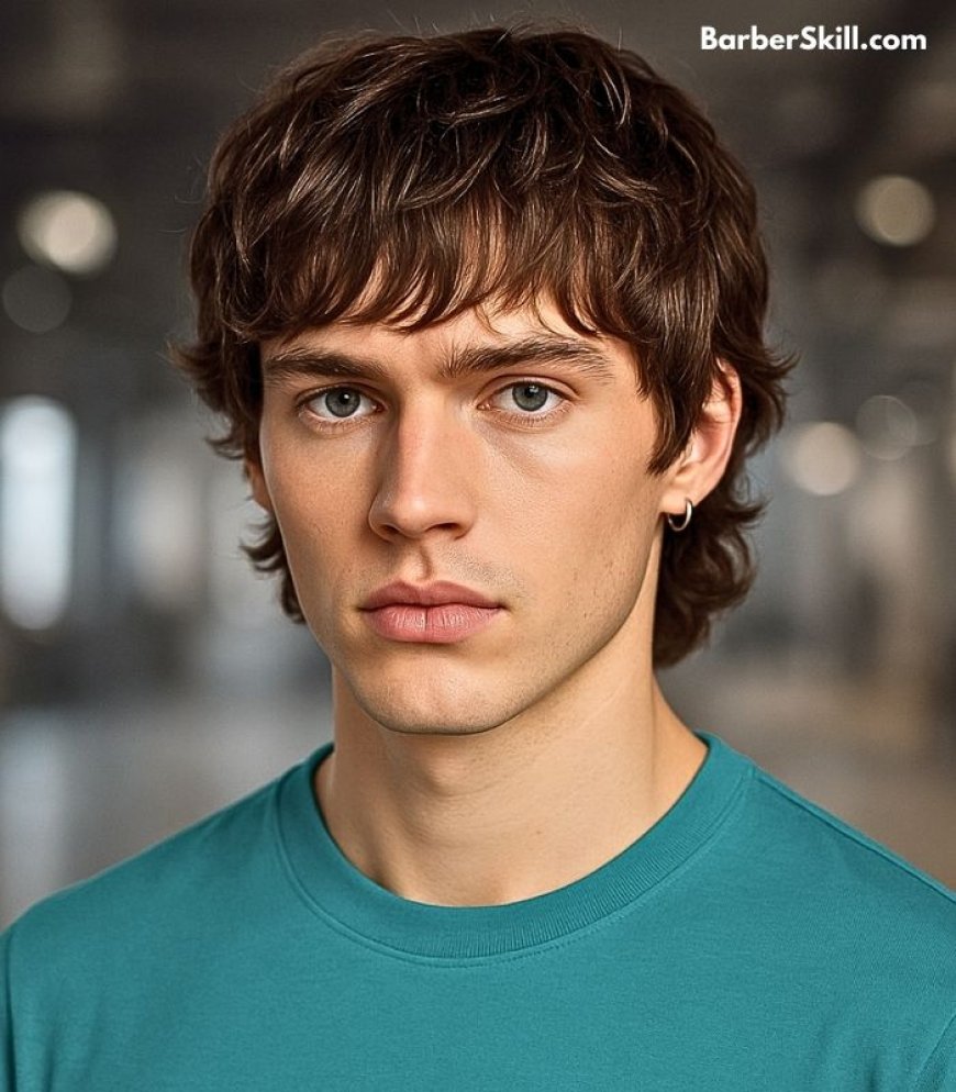 A handsome man having Textured Shag Fringe haircut​