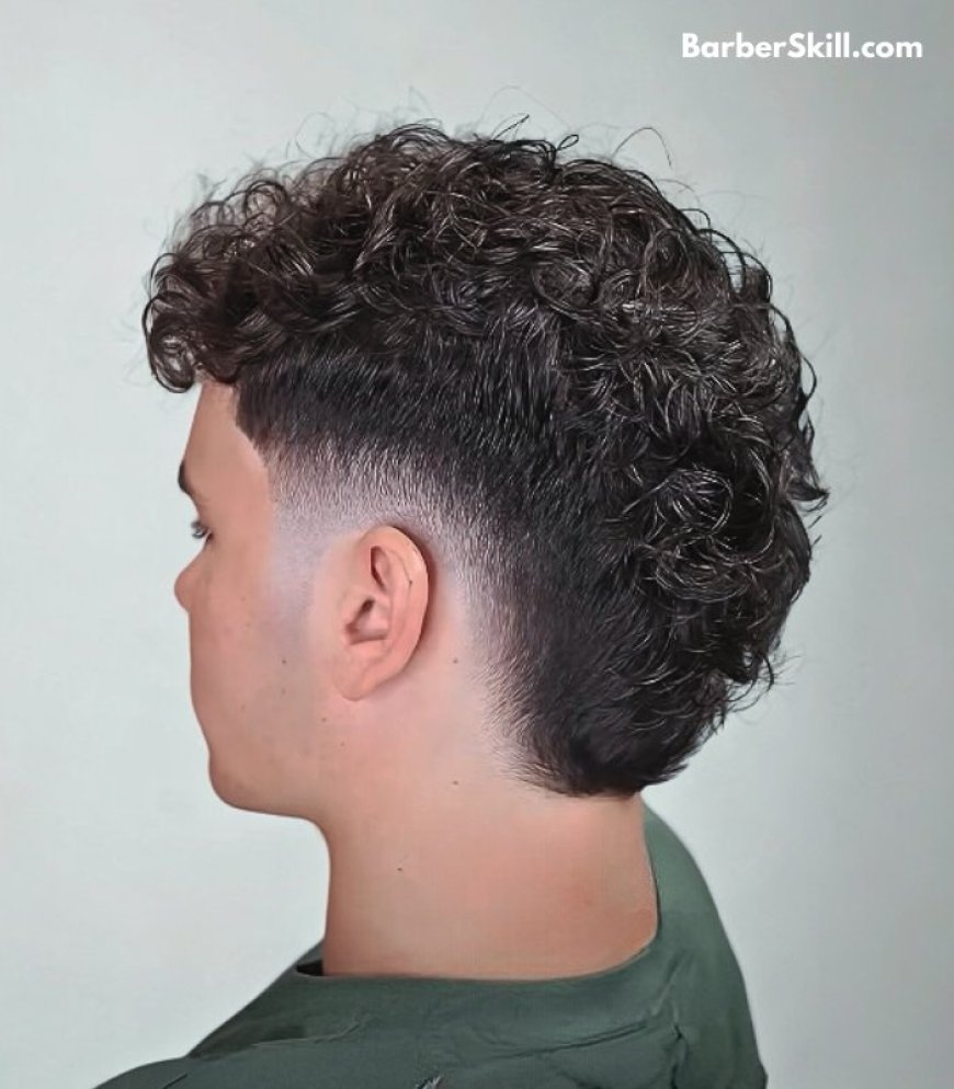 A handsome man with Burst Fade haircut
