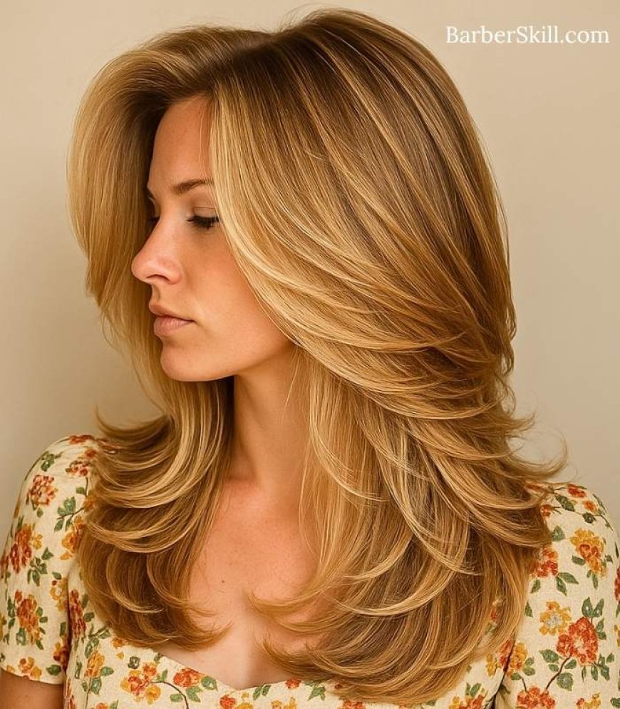 A beautiful woman having Classic Butterfly Cut for Long Hair