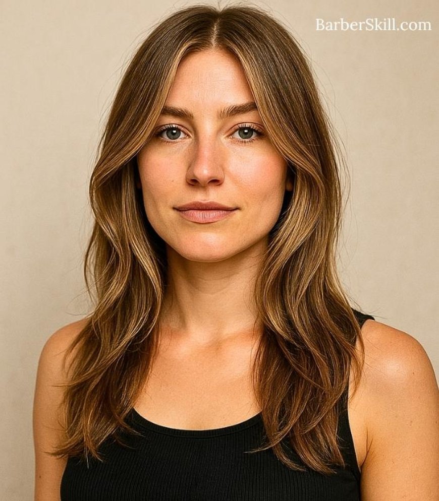 A beautiful woman having Butterfly Haircut for Thin Hair