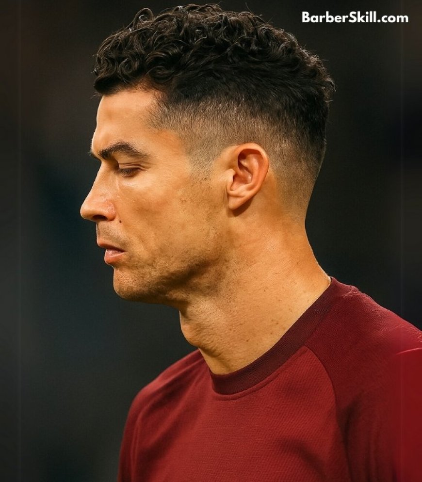 Cristiano Ronaldo's Curly Top Fade haircut.