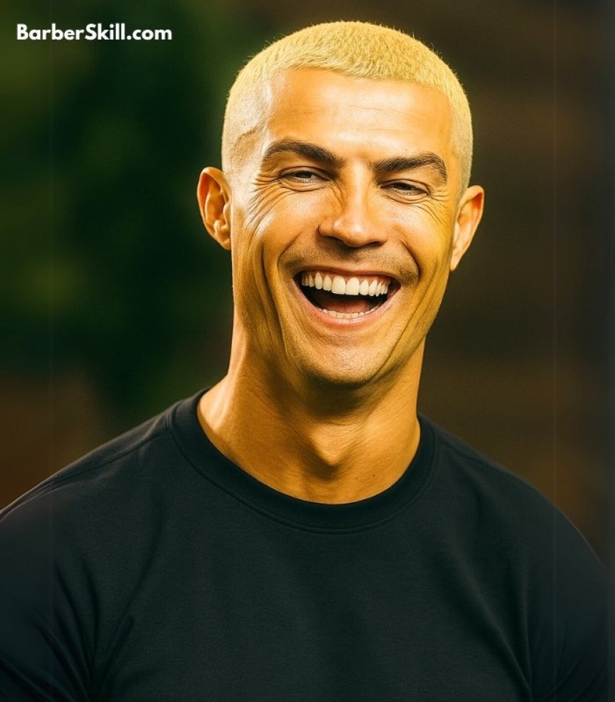 Cristiano Ronaldo's Bleached Buzz Cut haircut.