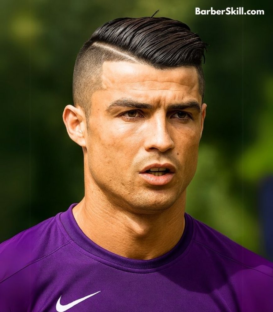 Cristiano Ronaldo's Side-Part Pompadour haircut.