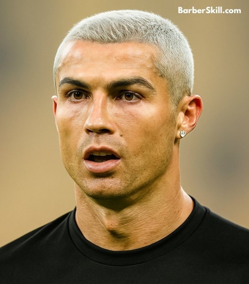 Cristiano Ronaldo's Platinum Buzz Cut haircut.