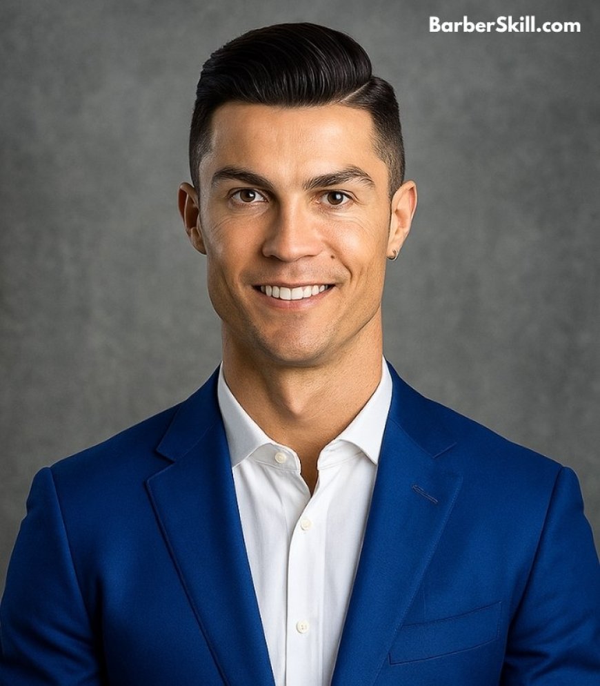 Cristiano Ronaldo's Quiff With Skin Fade haircut.