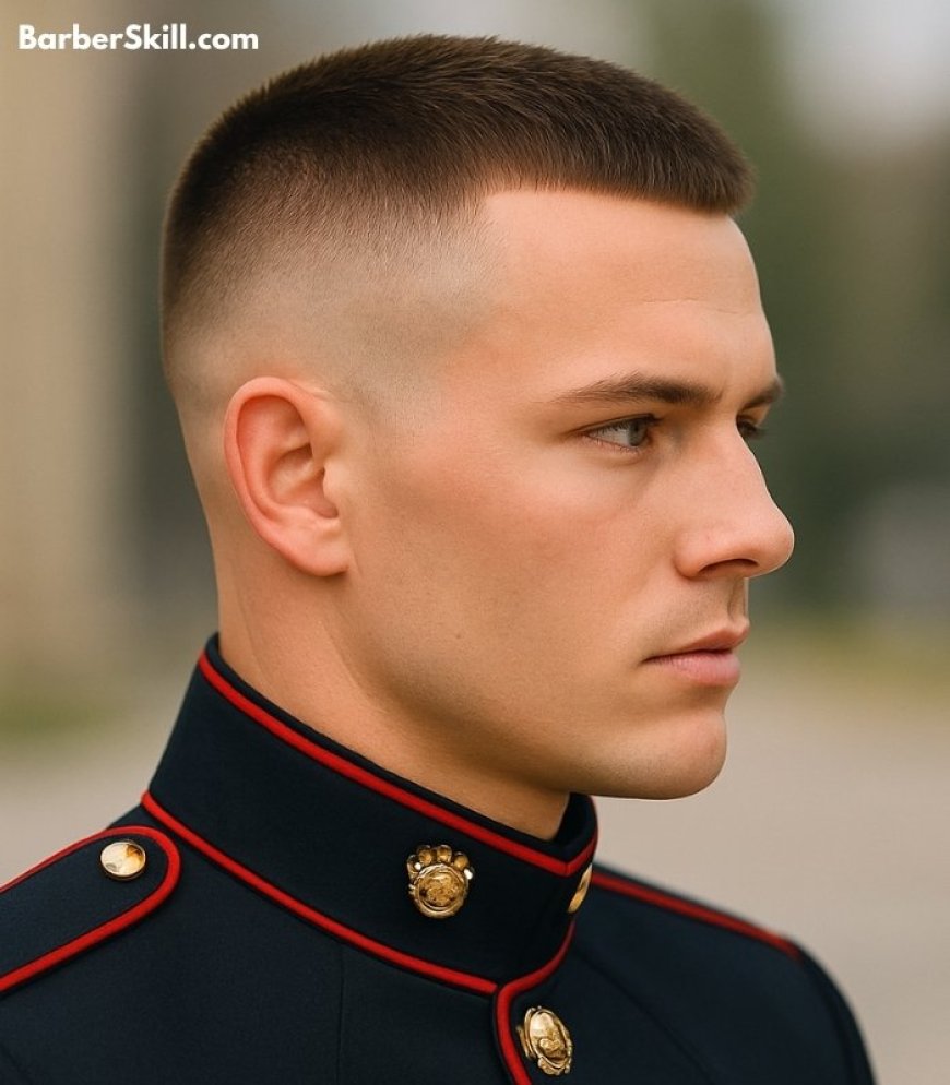 Military haircuts: A military soldier having Undercut hairstyle