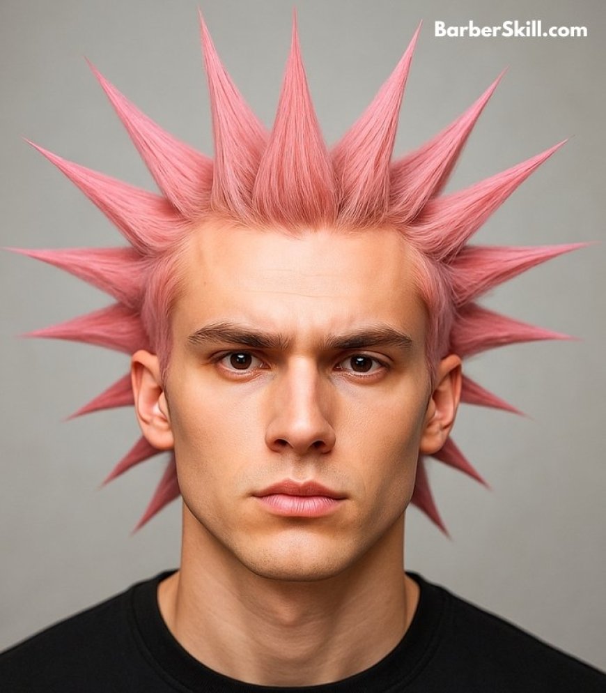 Ugly Haircut - A man having The Liberty Spike (Punk Hazard) hairstyle